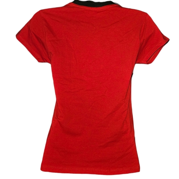 NWT Mystiq Queen Gold Splattered Short Sleeve Top - Picture 2 of 3